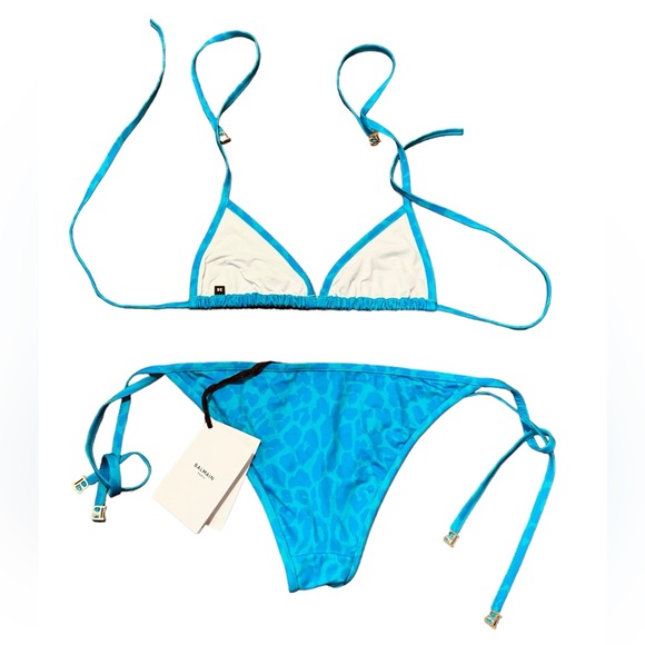 Balmain***Blue Azure Bikini Set Swimsuit***Small $480 - Picture 10 of 10